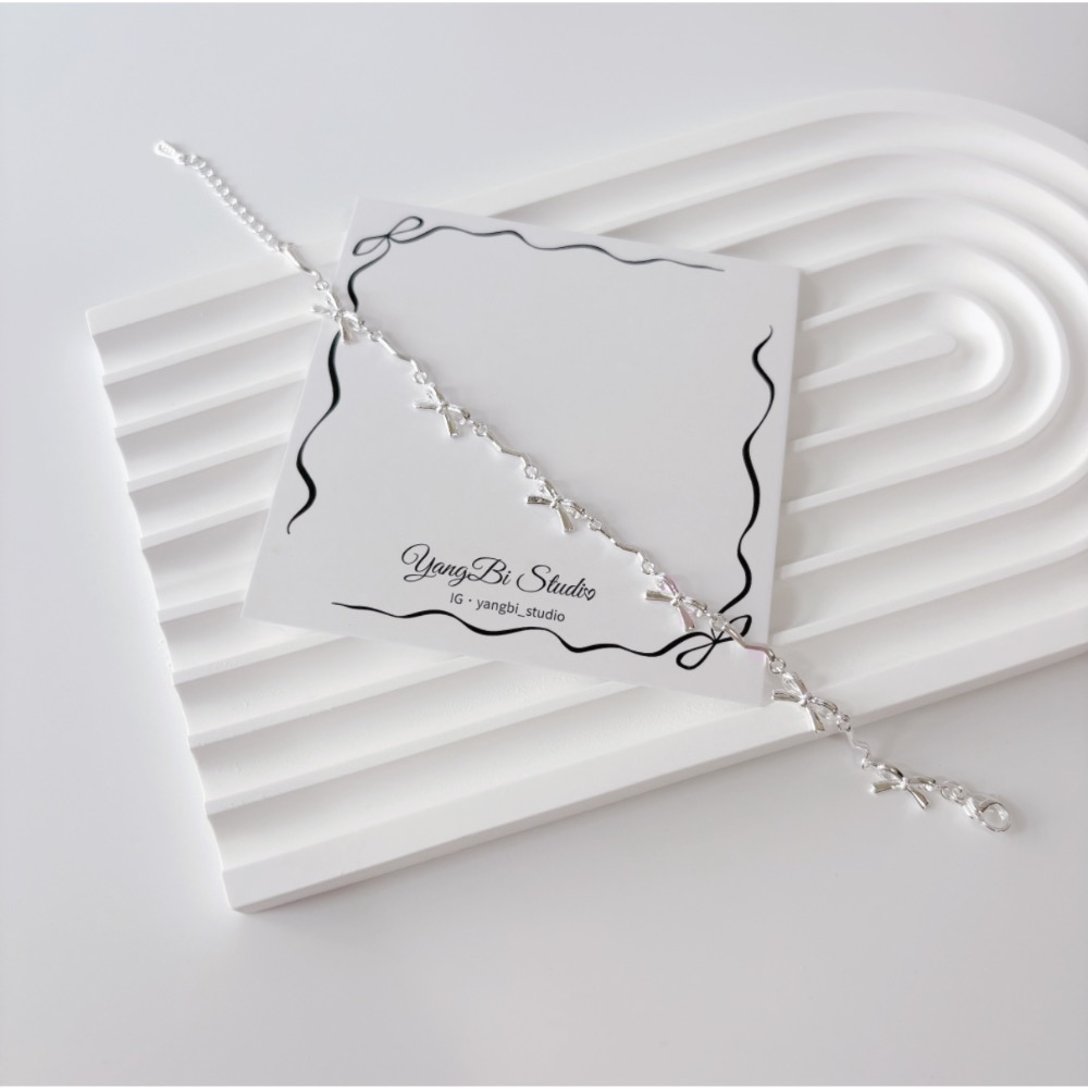 𝓨𝓪𝓷𝓰𝓑𝓲🕊️925銀【閨蜜手鍊】【絲帶蝴蝶結手鍊】 Y875-細節圖6