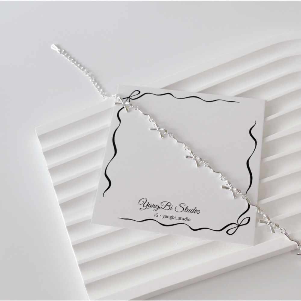 𝓨𝓪𝓷𝓰𝓑𝓲🕊️925銀【閨蜜手鍊】【絲帶蝴蝶結手鍊】 Y875-細節圖7