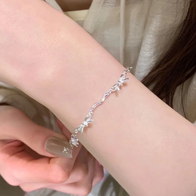 𝓨𝓪𝓷𝓰𝓑𝓲🕊️925銀【閨蜜手鍊】【絲帶蝴蝶結手鍊】 Y875-細節圖8