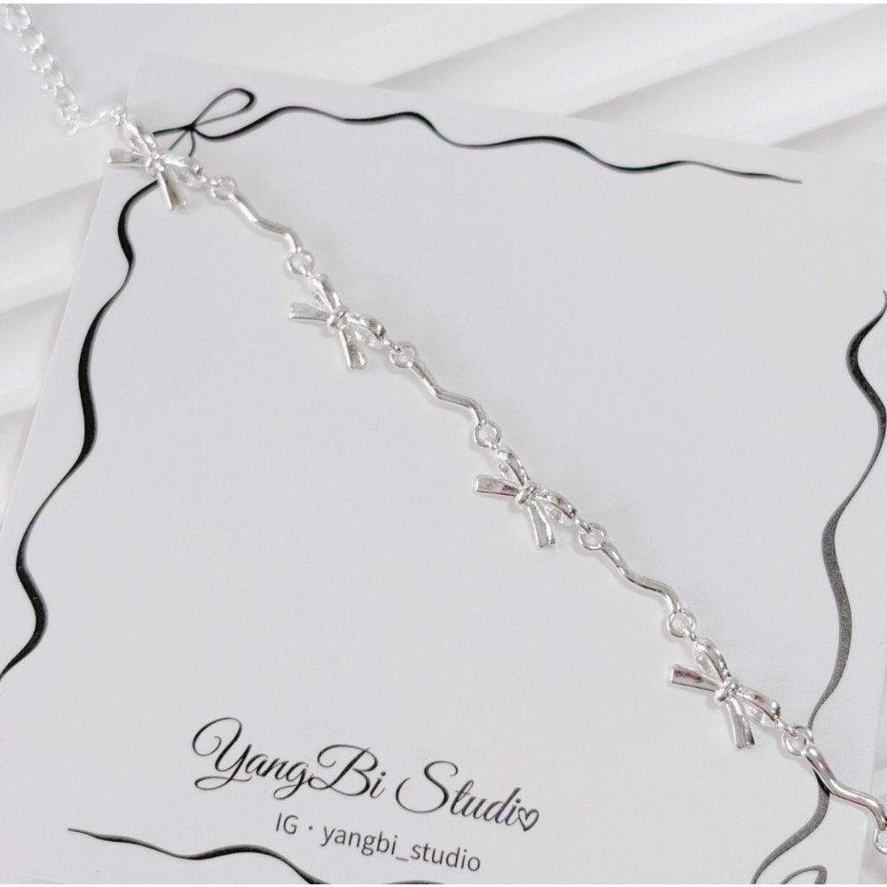 𝓨𝓪𝓷𝓰𝓑𝓲🕊️925銀【閨蜜手鍊】【絲帶蝴蝶結手鍊】 Y875-細節圖9