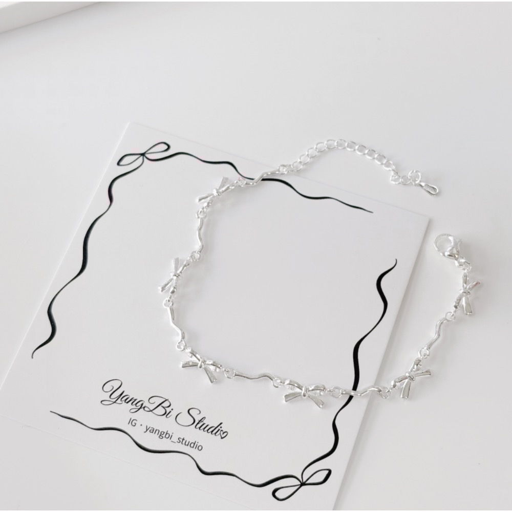 𝓨𝓪𝓷𝓰𝓑𝓲🕊️925銀【閨蜜手鍊】【絲帶蝴蝶結手鍊】 Y875-細節圖10