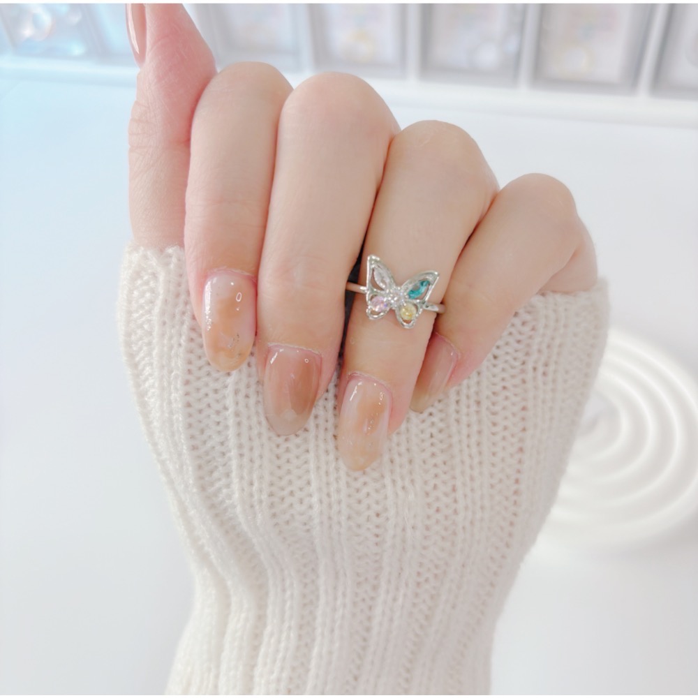 𝓨𝓪𝓷𝓰𝓑𝓲🕊️925銀【五種美好．彩鑽蝴蝶戒指】 Y876-細節圖8