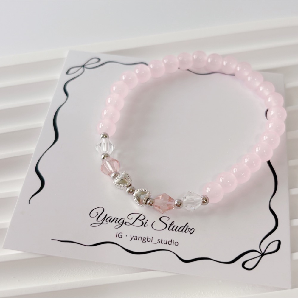 𝓨𝓪𝓷𝓰𝓑𝓲🕊️【蜜桃汽水甜美蝴蝶結串珠手鍊】 Y878-細節圖2