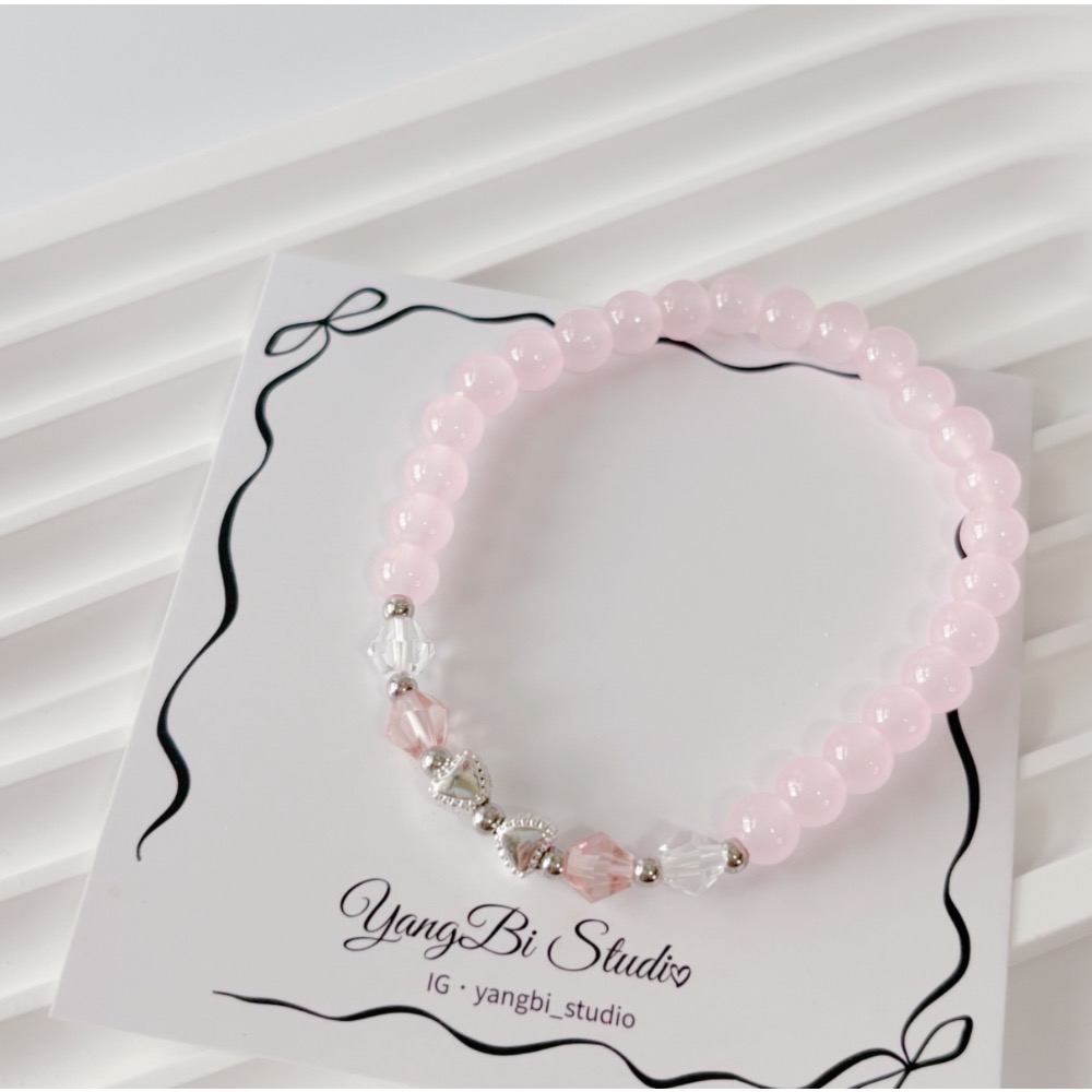 𝓨𝓪𝓷𝓰𝓑𝓲🕊️【蜜桃汽水甜美蝴蝶結串珠手鍊】 Y878-細節圖5