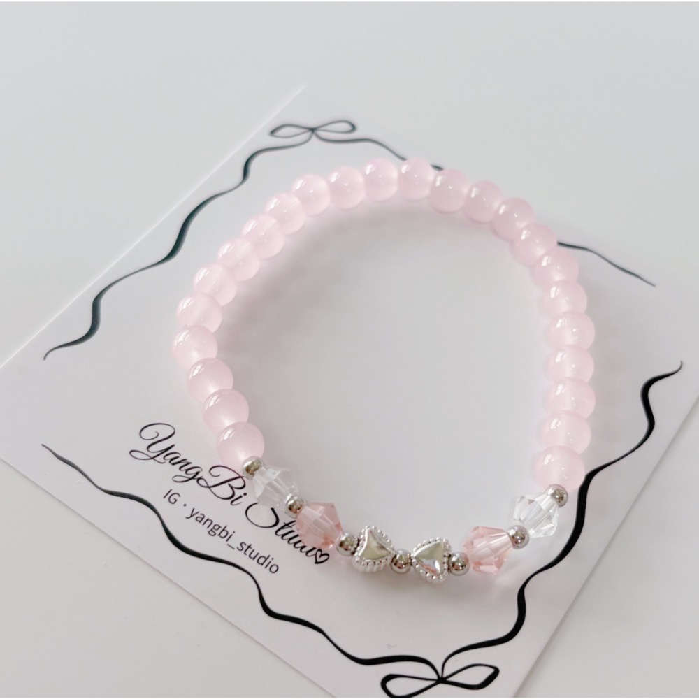 𝓨𝓪𝓷𝓰𝓑𝓲🕊️【蜜桃汽水甜美蝴蝶結串珠手鍊】 Y878-細節圖7