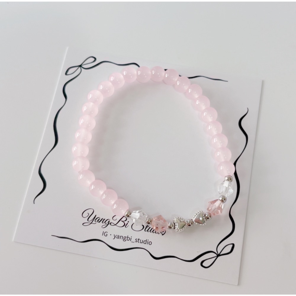 𝓨𝓪𝓷𝓰𝓑𝓲🕊️【蜜桃汽水甜美蝴蝶結串珠手鍊】 Y878-細節圖6