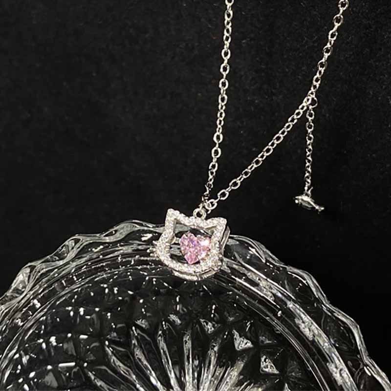 𝓨𝓪𝓷𝓰𝓑𝓲🕊️【粉鑽小萌貓吃小魚項鍊】 Y879-細節圖6