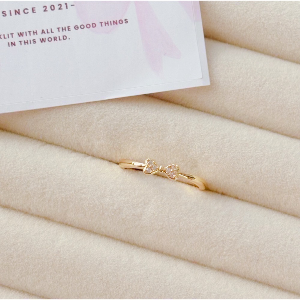 𝓨𝓪𝓷𝓰𝓑𝓲🕊️【精緻閃耀點漾蝴蝶結戒指】 Y880-細節圖8