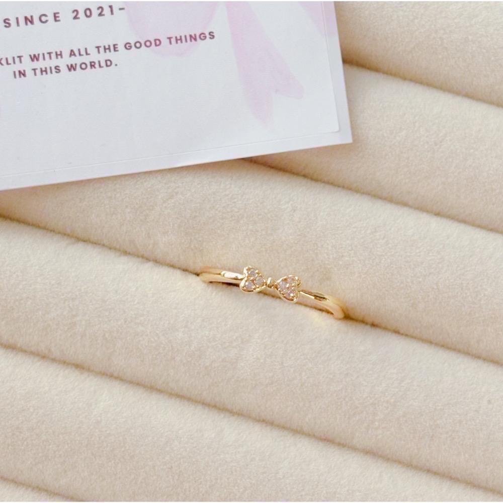 𝓨𝓪𝓷𝓰𝓑𝓲🕊️【精緻閃耀點漾蝴蝶結戒指】 Y880-細節圖8