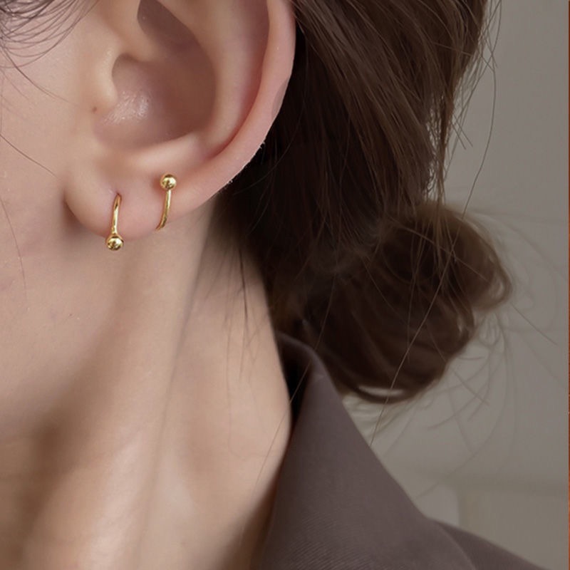 𝓨𝓪𝓷𝓰𝓑𝓲🕊️【睡覺免摘】【獨特S形彎勾螺旋耳釘】 Y881-細節圖5