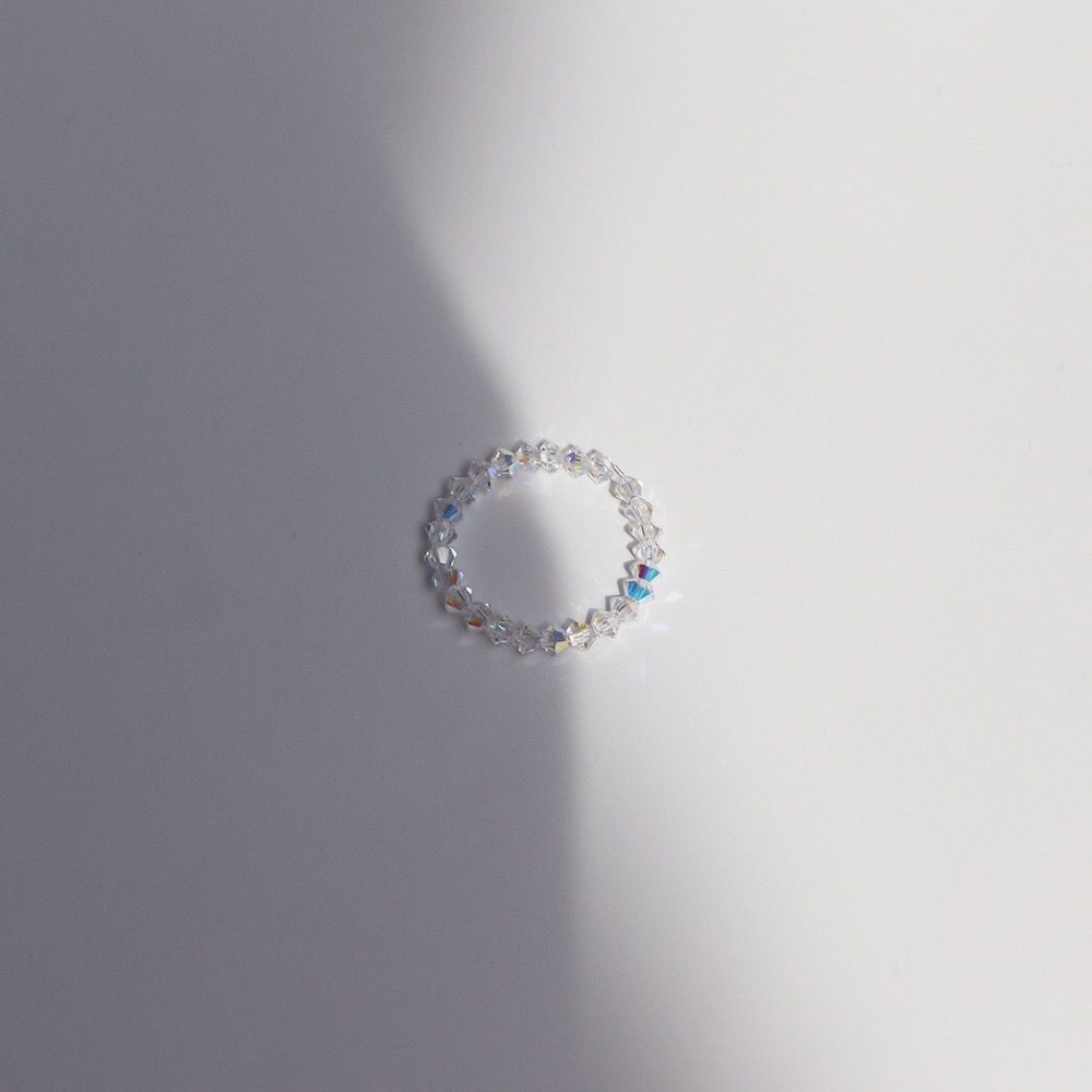 𝓨𝓪𝓷𝓰𝓑𝓲🕊️【超閃】【清透白彩細水晶戒指】 Y883-細節圖4