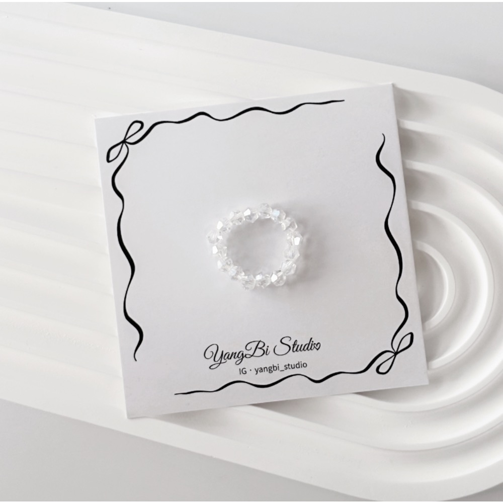 𝓨𝓪𝓷𝓰𝓑𝓲🕊️【超閃】【清透白彩細水晶戒指】 Y883-細節圖5