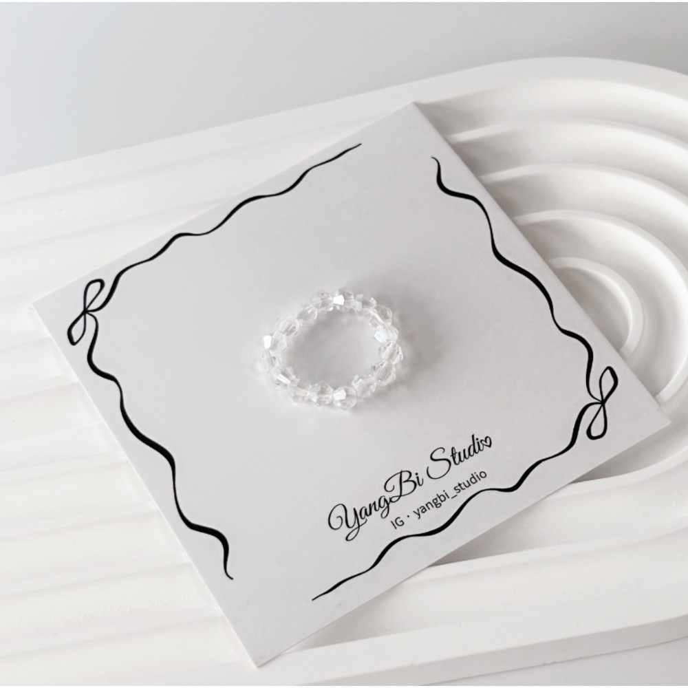 𝓨𝓪𝓷𝓰𝓑𝓲🕊️【超閃】【清透白彩細水晶戒指】 Y883-細節圖8