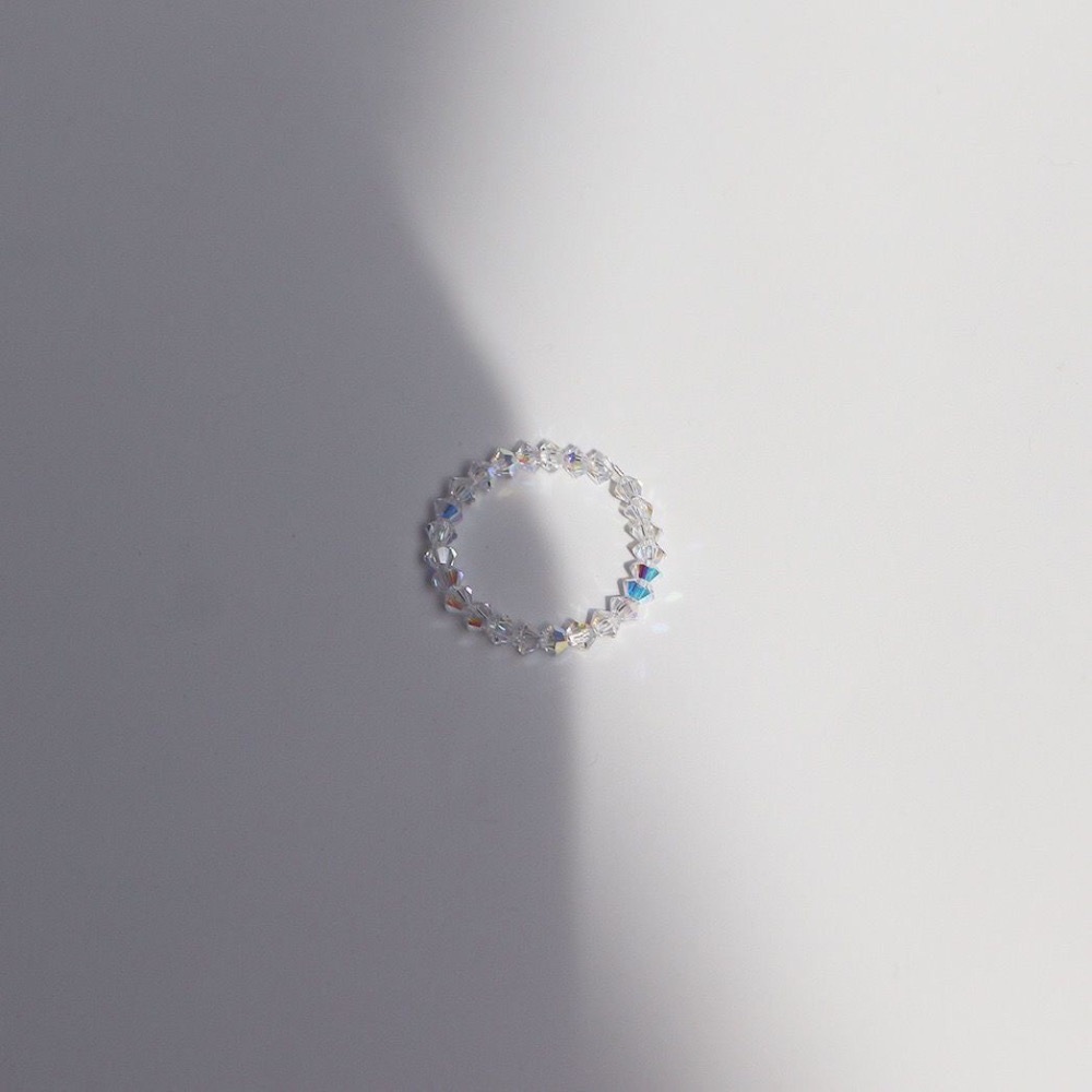 𝓨𝓪𝓷𝓰𝓑𝓲🕊️【超閃】【清透白彩細水晶戒指】 Y883-細節圖4