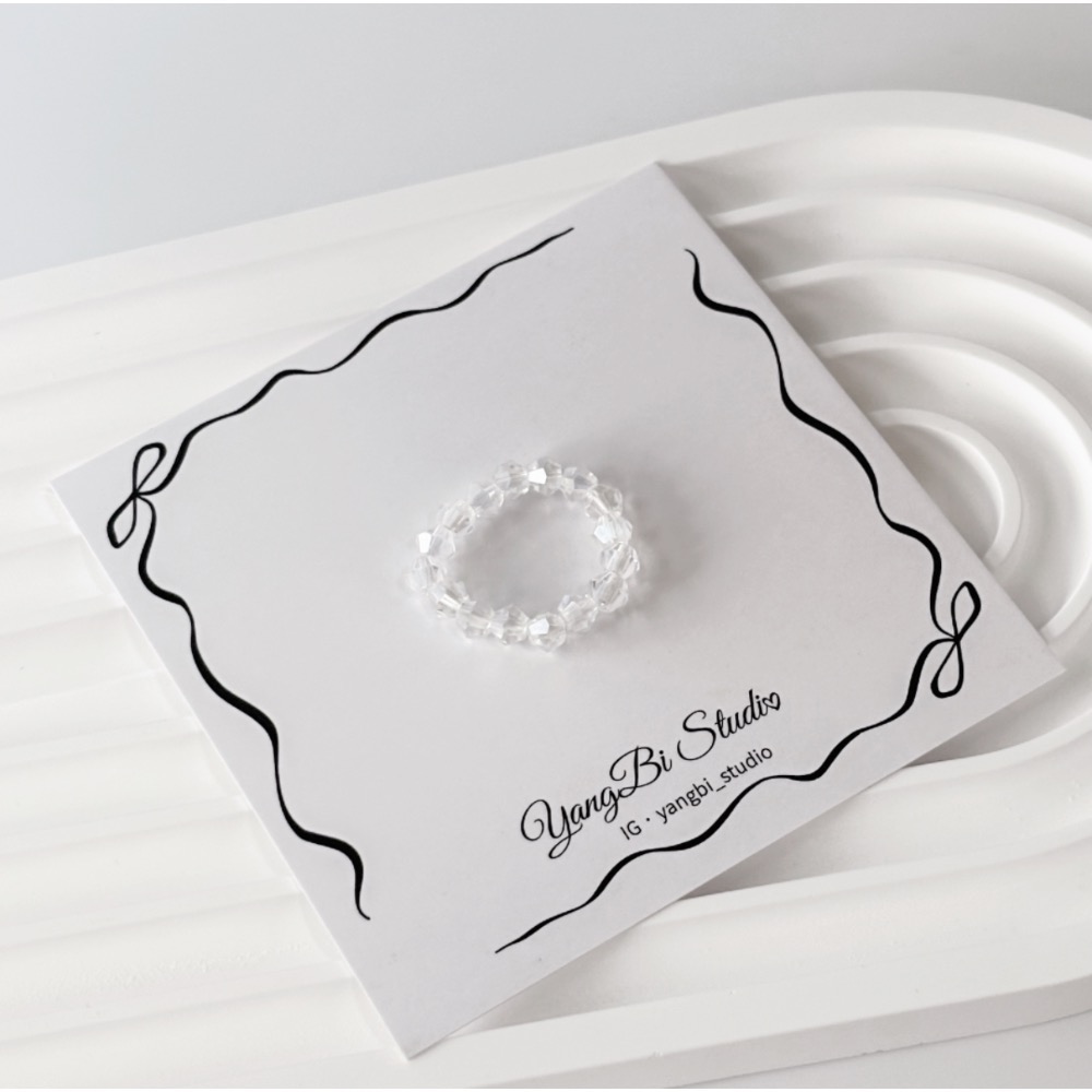 𝓨𝓪𝓷𝓰𝓑𝓲🕊️【超閃】【清透白彩細水晶戒指】 Y883-細節圖8