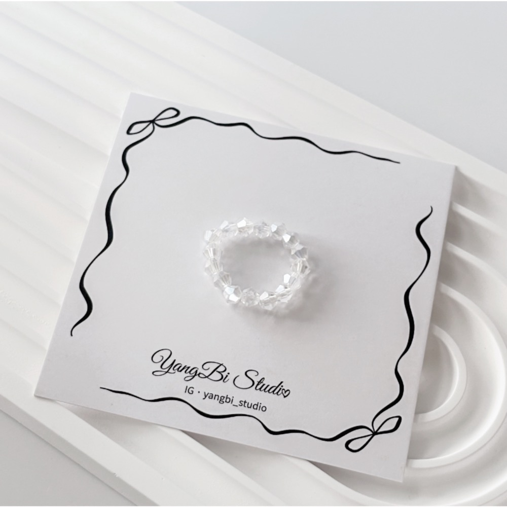 𝓨𝓪𝓷𝓰𝓑𝓲🕊️【超閃】【清透白彩細水晶戒指】 Y883-細節圖9