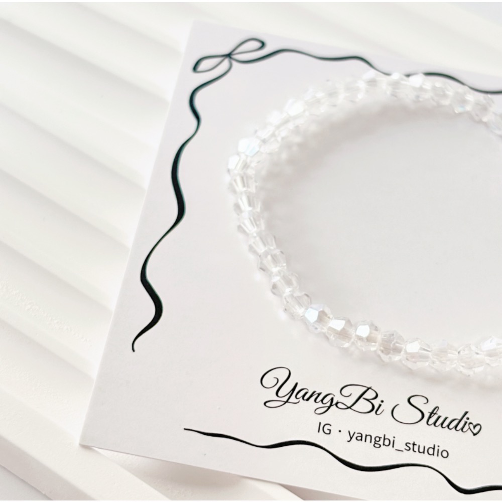 𝓨𝓪𝓷𝓰𝓑𝓲🕊️【超閃】【清透白彩細水晶手鍊】 Y884-細節圖9