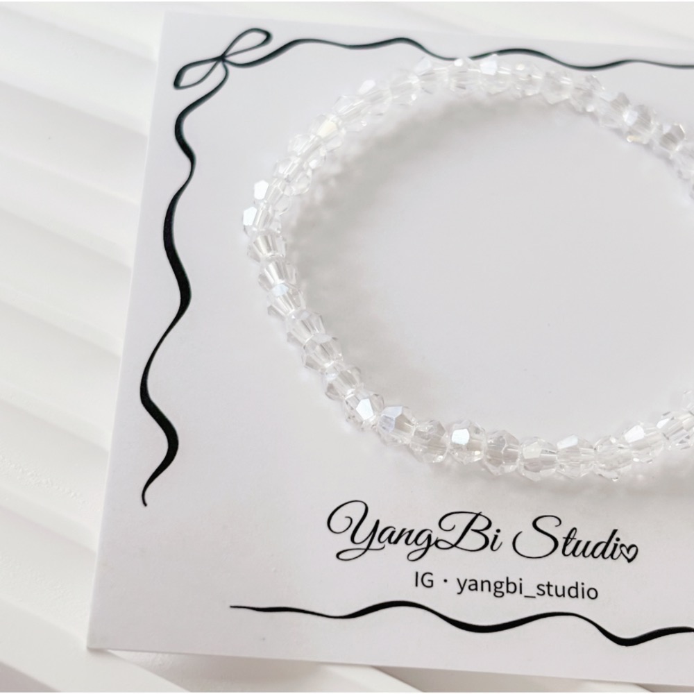 𝓨𝓪𝓷𝓰𝓑𝓲🕊️【超閃】【清透白彩細水晶手鍊】 Y884-細節圖4