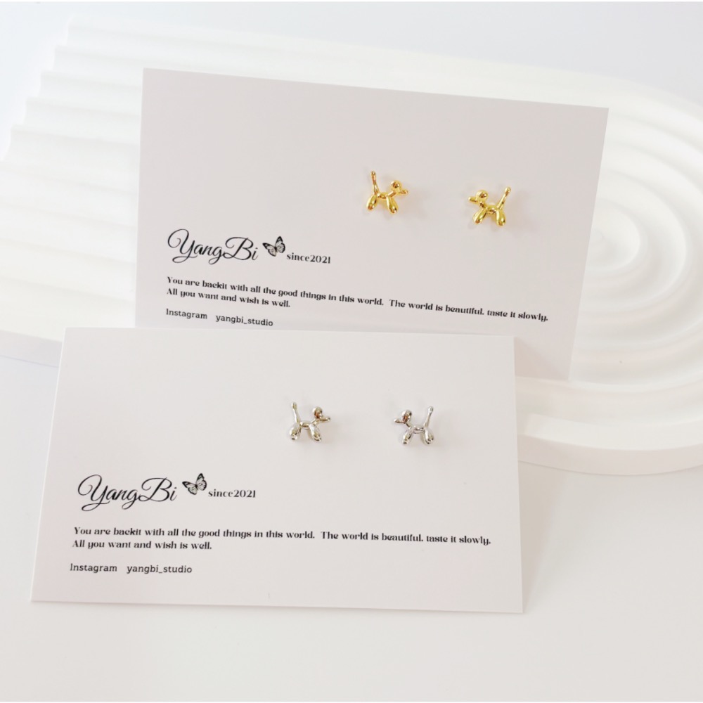 𝓨𝓪𝓷𝓰𝓑𝓲🕊️【上班上課都能戴】【可愛精緻氣球狗迷你耳釘】耳環 Y893-細節圖5