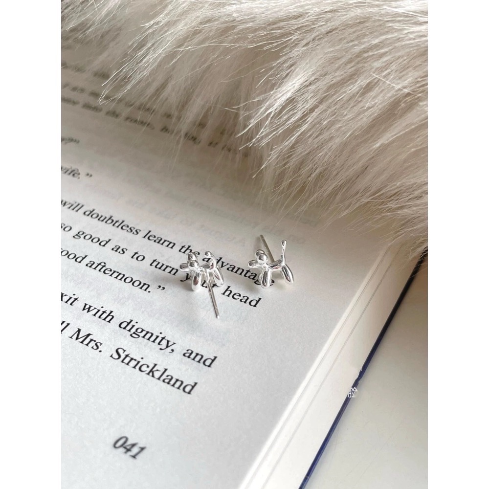 𝓨𝓪𝓷𝓰𝓑𝓲🕊️【上班上課都能戴】【可愛精緻氣球狗迷你耳釘】耳環 Y893-細節圖4