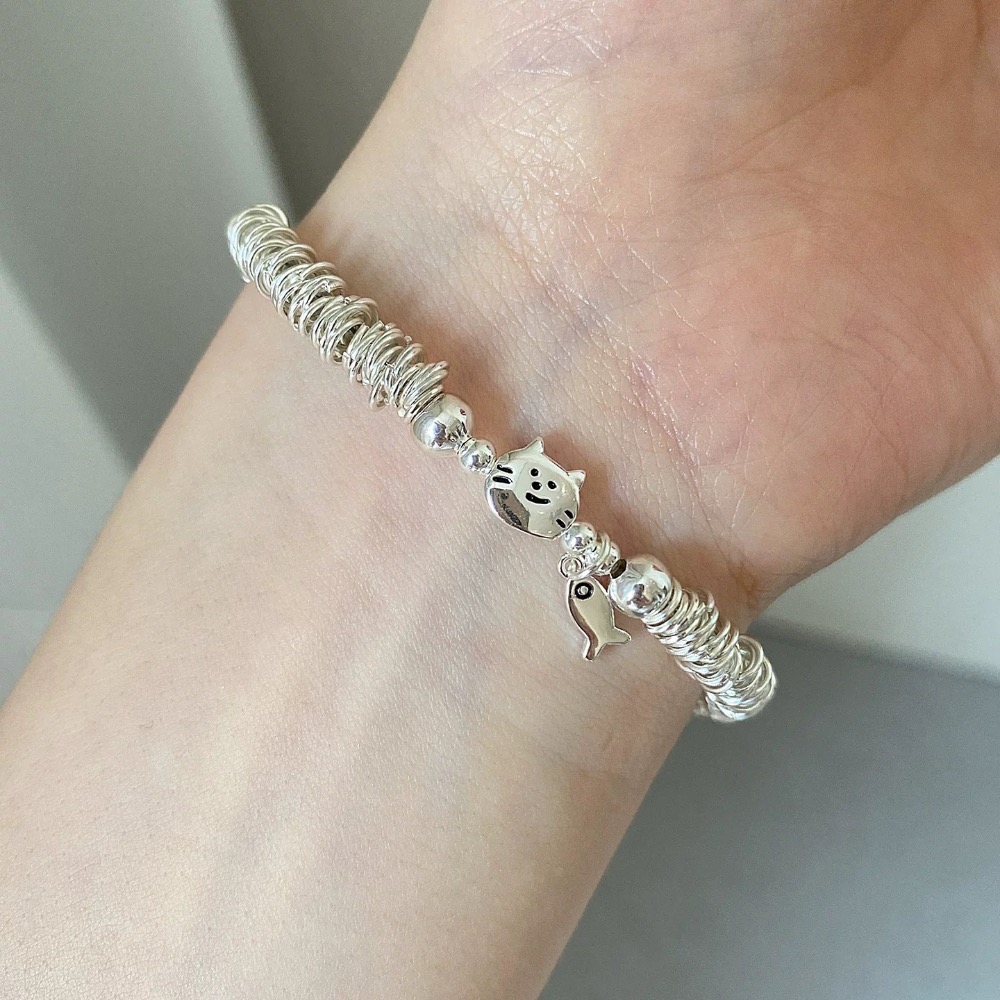 𝓨𝓪𝓷𝓰𝓑𝓲🕊️【超可愛】【貓咪小魚狗狗骨頭盤纏設計感手鍊】 Y894-細節圖11