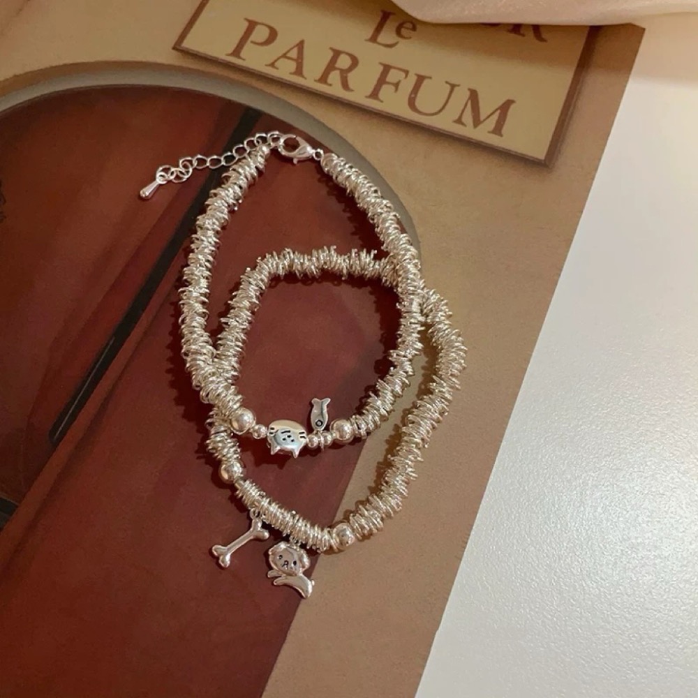 𝓨𝓪𝓷𝓰𝓑𝓲🕊️【超可愛】【貓咪小魚狗狗骨頭盤纏設計感手鍊】 Y894-細節圖2