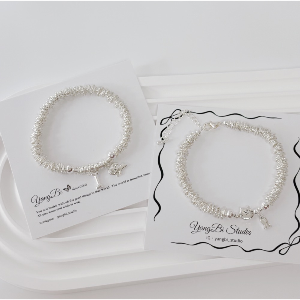 𝓨𝓪𝓷𝓰𝓑𝓲🕊️【超可愛】【貓咪小魚狗狗骨頭盤纏設計感手鍊】 Y894-細節圖3