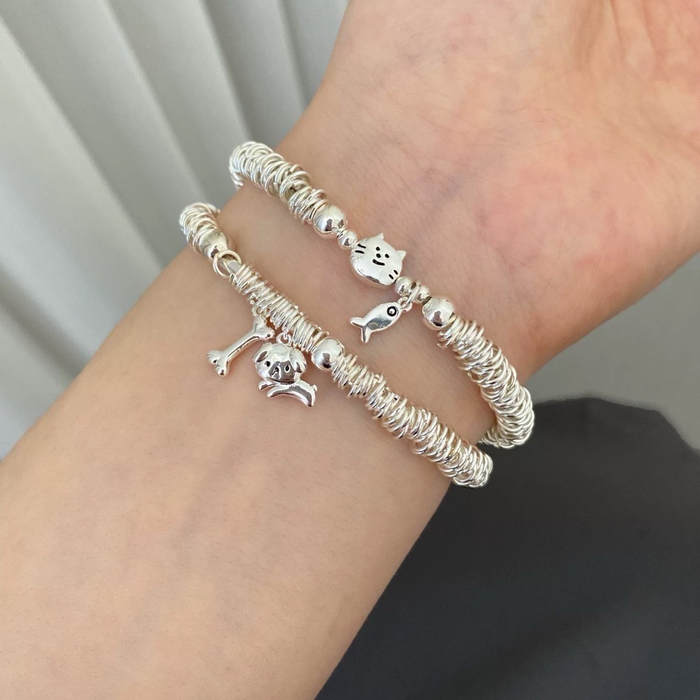 𝓨𝓪𝓷𝓰𝓑𝓲🕊️【超可愛】【貓咪小魚狗狗骨頭盤纏設計感手鍊】 Y894-細節圖6