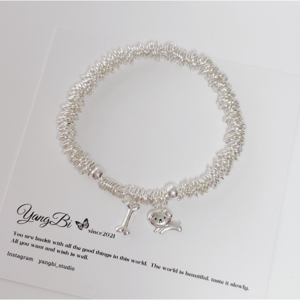 𝓨𝓪𝓷𝓰𝓑𝓲🕊️【超可愛】【貓咪小魚狗狗骨頭盤纏設計感手鍊】 Y894-細節圖8