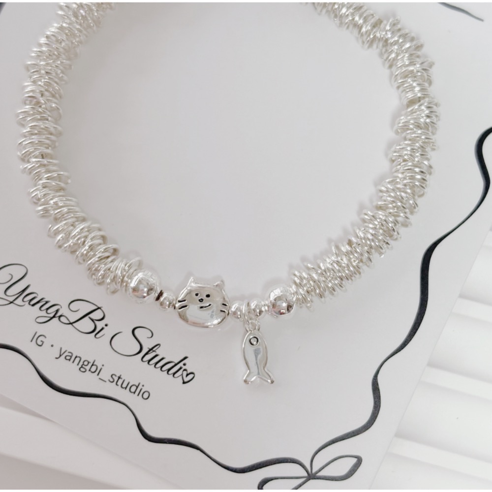 𝓨𝓪𝓷𝓰𝓑𝓲🕊️【超可愛】【貓咪小魚狗狗骨頭盤纏設計感手鍊】 Y894-規格圖11