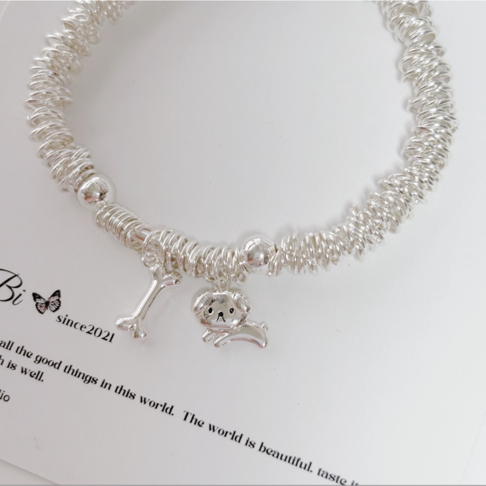 𝓨𝓪𝓷𝓰𝓑𝓲🕊️【超可愛】【貓咪小魚狗狗骨頭盤纏設計感手鍊】 Y894-規格圖11