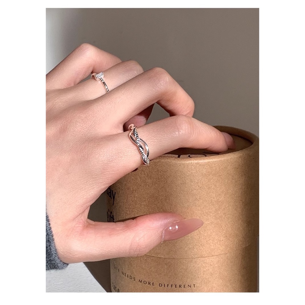 𝓨𝓪𝓷𝓰𝓑𝓲🕊️925純銀【千絲萬縷 波浪交叉纏繞戒指】 Y895-細節圖7