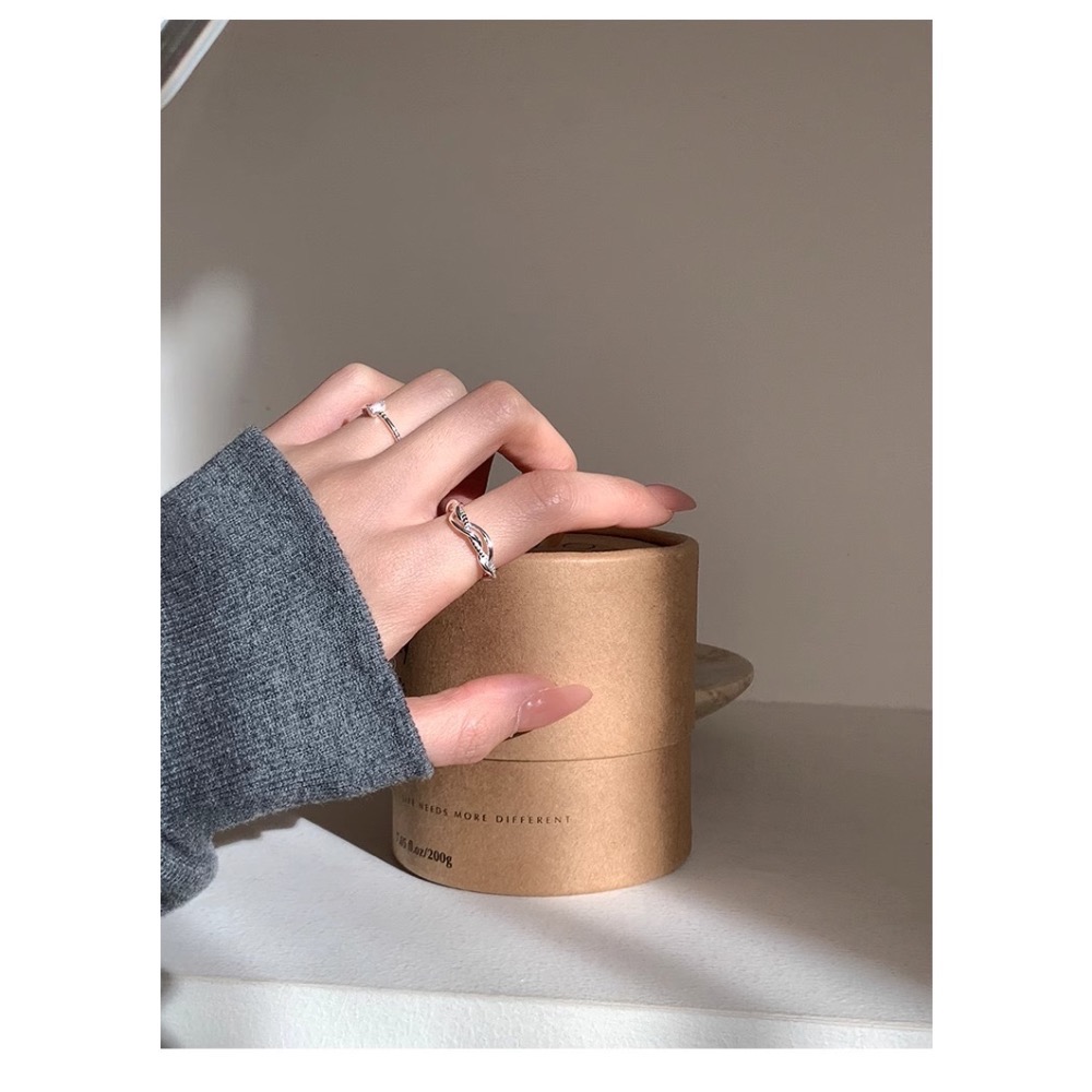 𝓨𝓪𝓷𝓰𝓑𝓲🕊️925純銀【千絲萬縷 波浪交叉纏繞戒指】 Y895-細節圖9