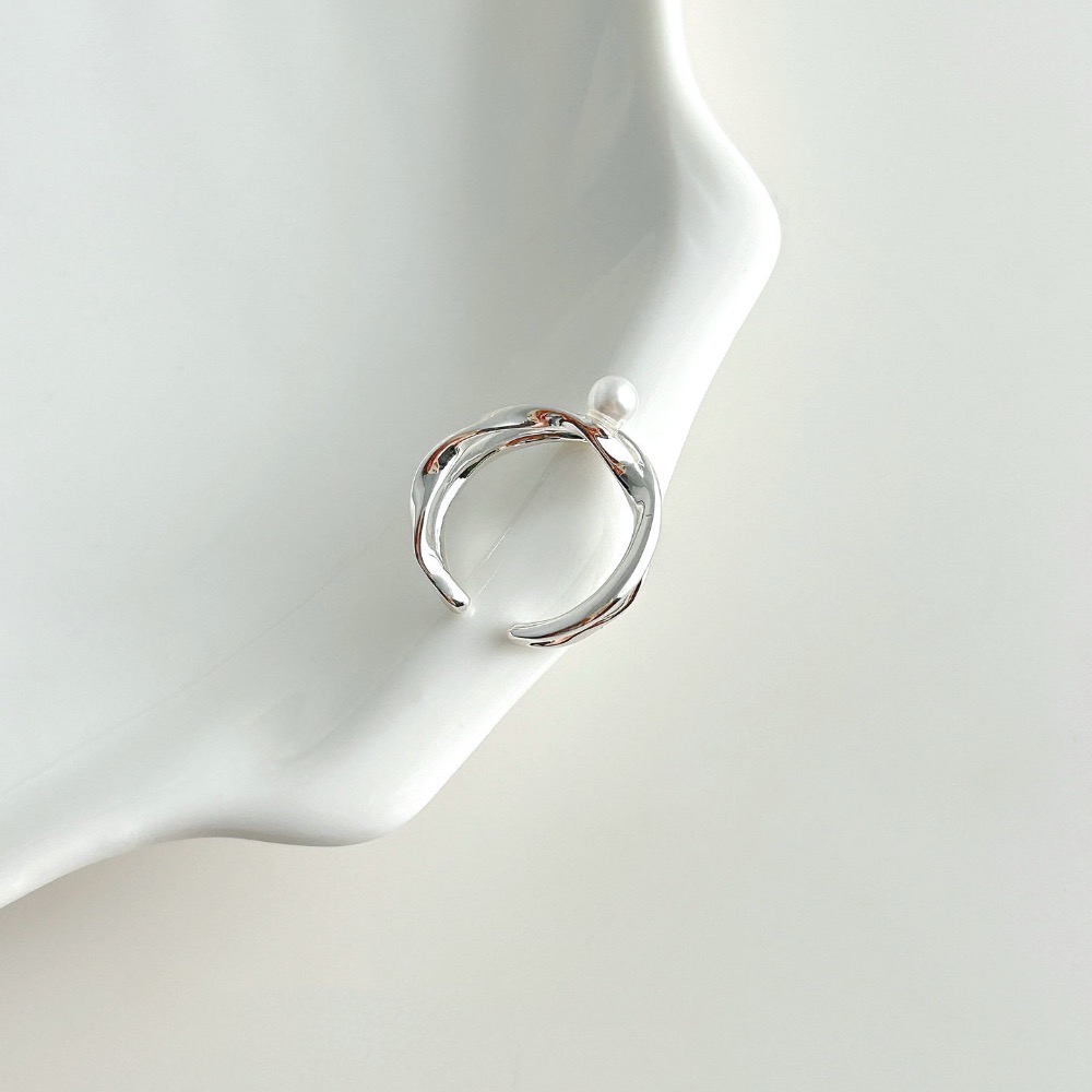 𝓨𝓪𝓷𝓰𝓑𝓲🕊️925純銀【麻花珍珠九結繩戒指】 Y896-細節圖10