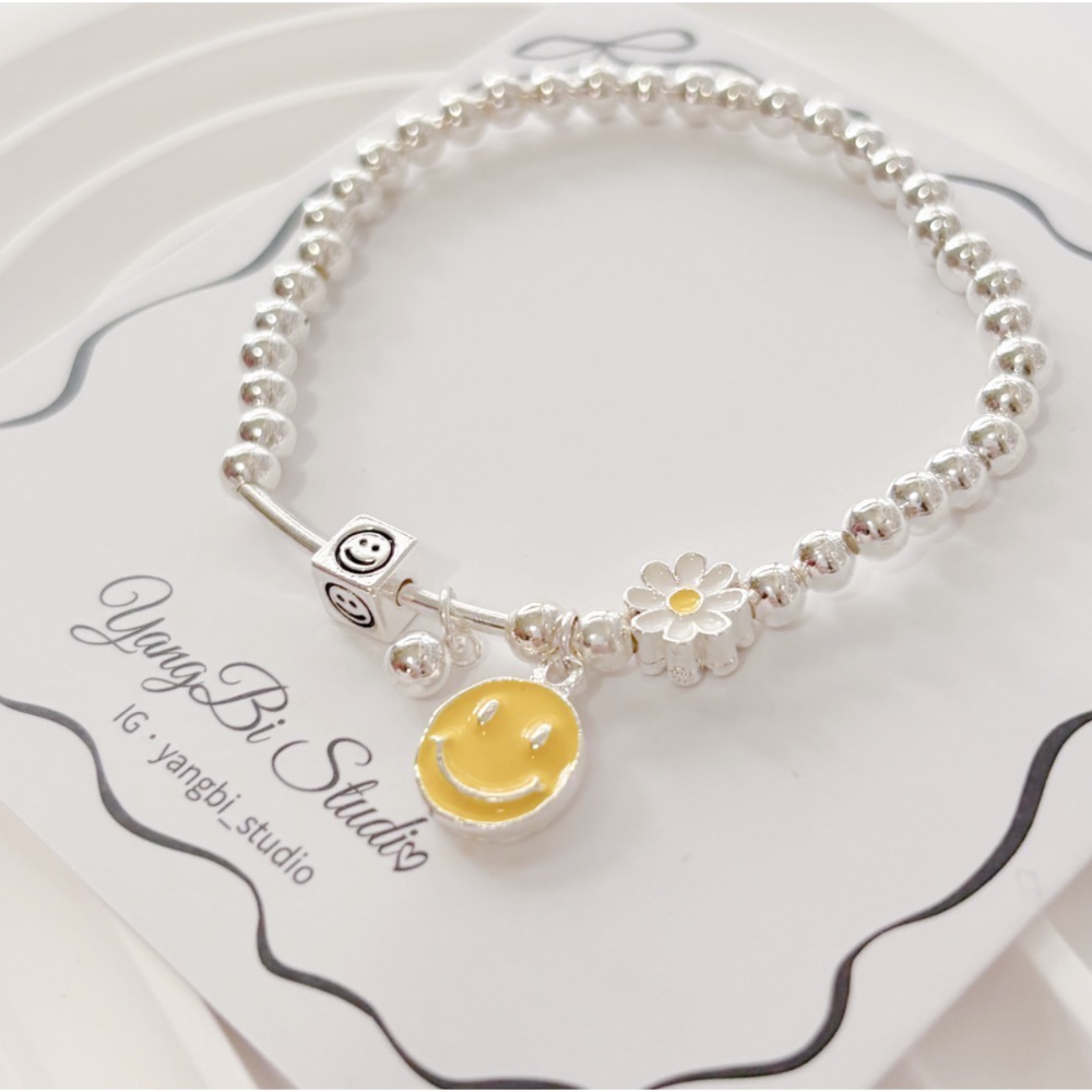 𝓨𝓪𝓷𝓰𝓑𝓲🕊️【每天都要保持微笑】【小雛菊笑臉圓珠手鍊】 Y899-細節圖5