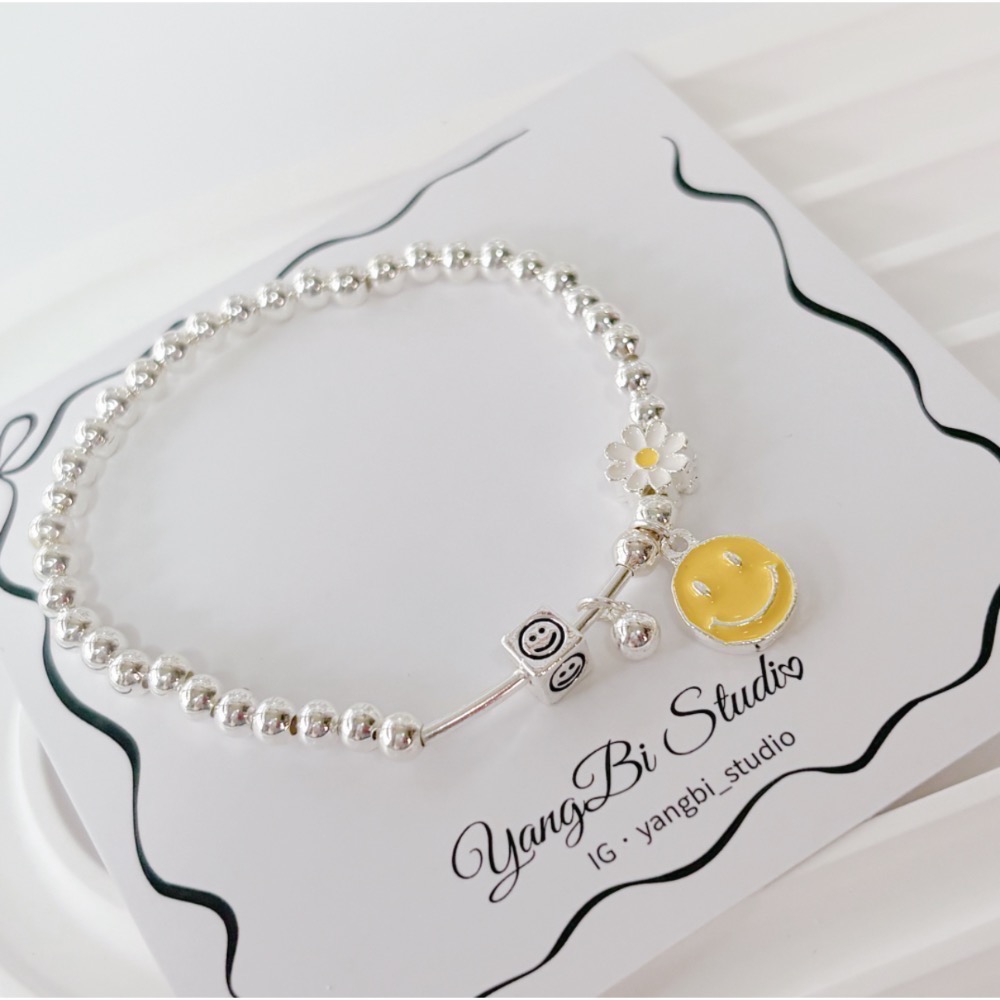 𝓨𝓪𝓷𝓰𝓑𝓲🕊️【每天都要保持微笑】【小雛菊笑臉圓珠手鍊】 Y899-細節圖10