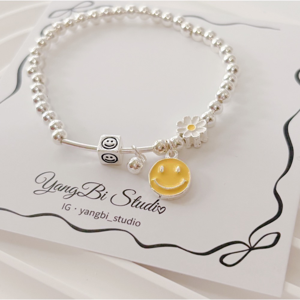 𝓨𝓪𝓷𝓰𝓑𝓲🕊️【每天都要保持微笑】【小雛菊笑臉圓珠手鍊】 Y899-細節圖6