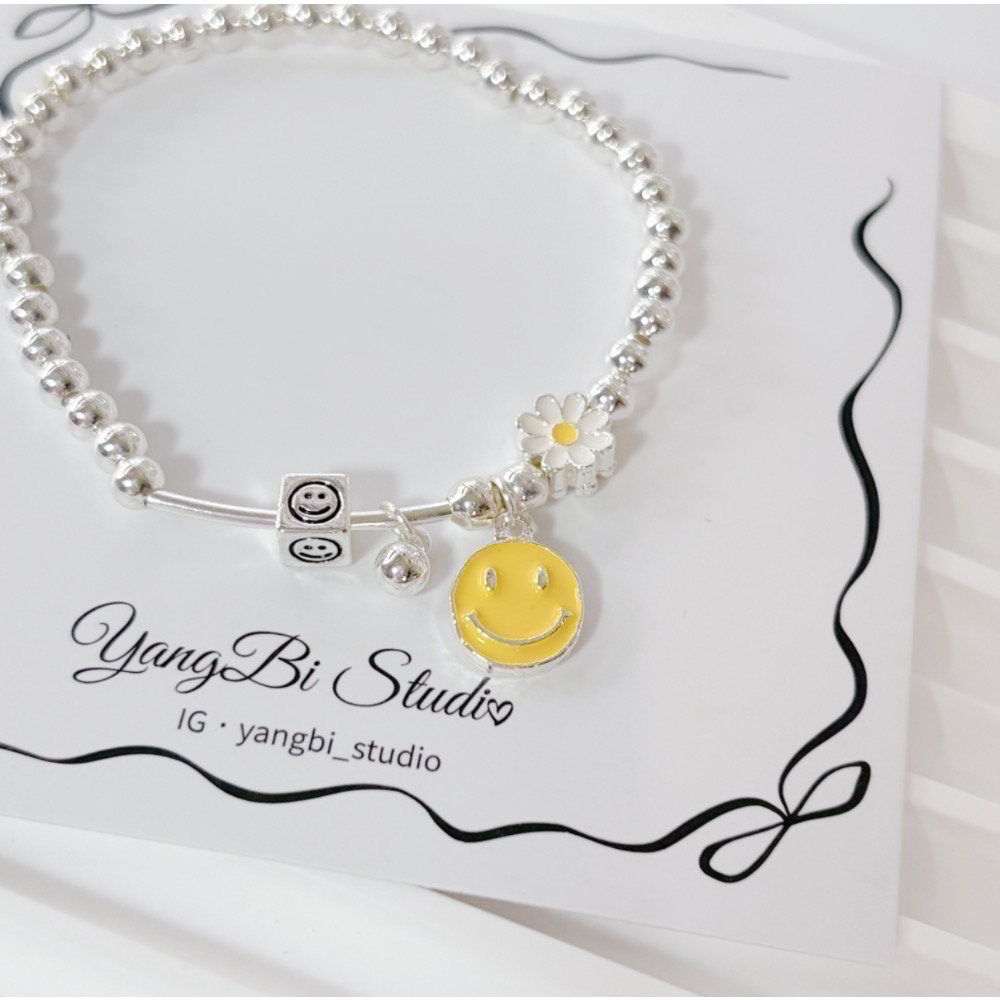 𝓨𝓪𝓷𝓰𝓑𝓲🕊️【每天都要保持微笑】【小雛菊笑臉圓珠手鍊】 Y899-細節圖8