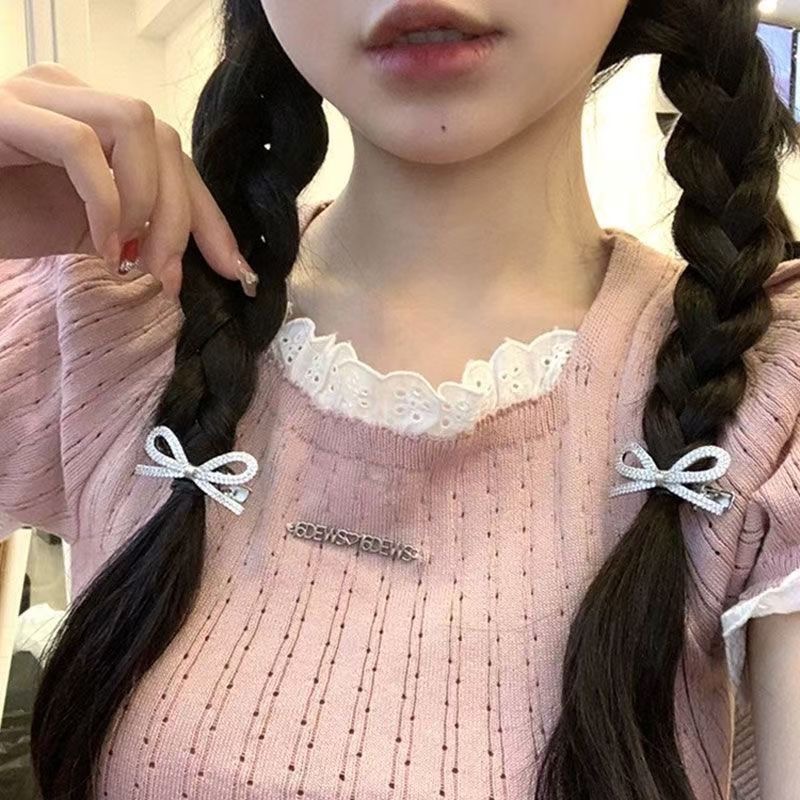 𝓨𝓪𝓷𝓰𝓑𝓲🕊️【韓系精緻爆閃水鑽蝴蝶結髮夾】【前額瀏海夾】 V441-細節圖5