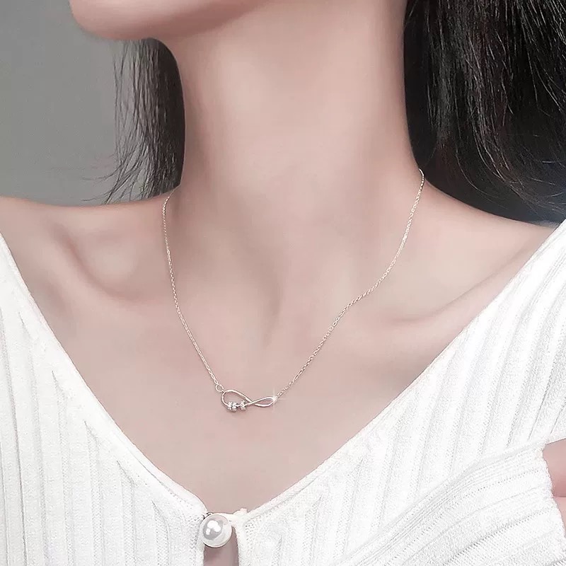 𝓨𝓪𝓷𝓰𝓑𝓲🕊️【韓系無限水鑽小蠻腰項鍊】【靈動水鑽轉珠】 Y901-細節圖6