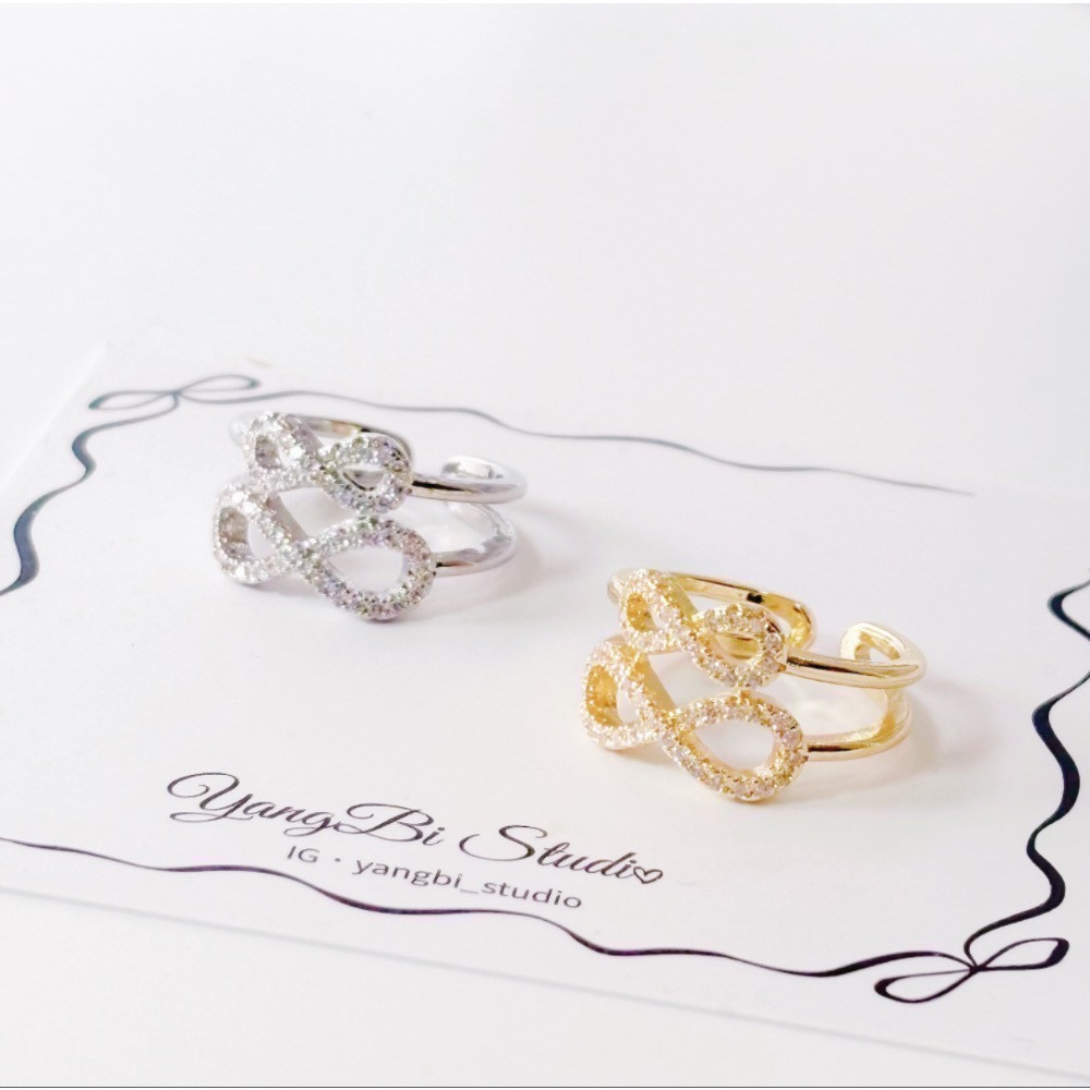 𝓨𝓪𝓷𝓰𝓑𝓲🕊️【愛無限雙層蝴蝶結戒指】 Y902-細節圖2