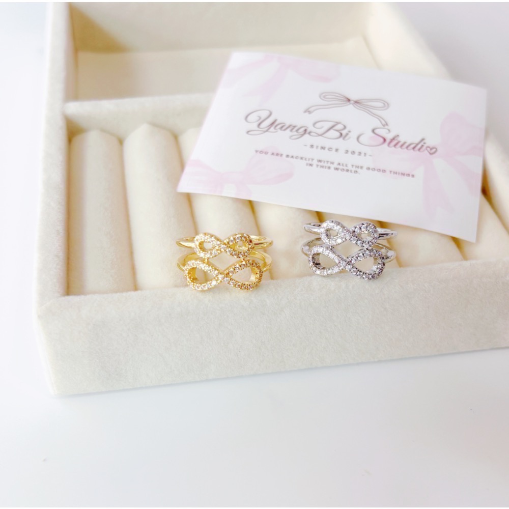 𝓨𝓪𝓷𝓰𝓑𝓲🕊️【愛無限雙層蝴蝶結戒指】 Y902-細節圖4