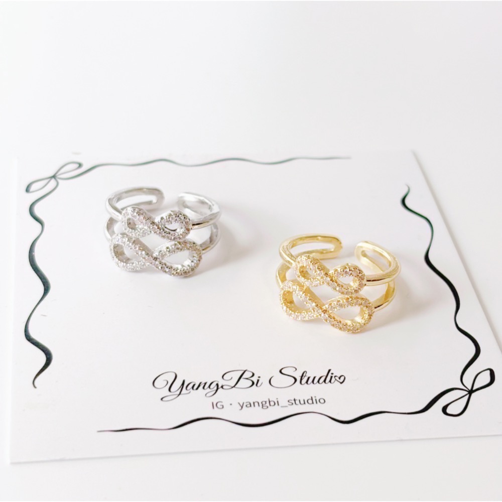 𝓨𝓪𝓷𝓰𝓑𝓲🕊️【愛無限雙層蝴蝶結戒指】 Y902-細節圖5