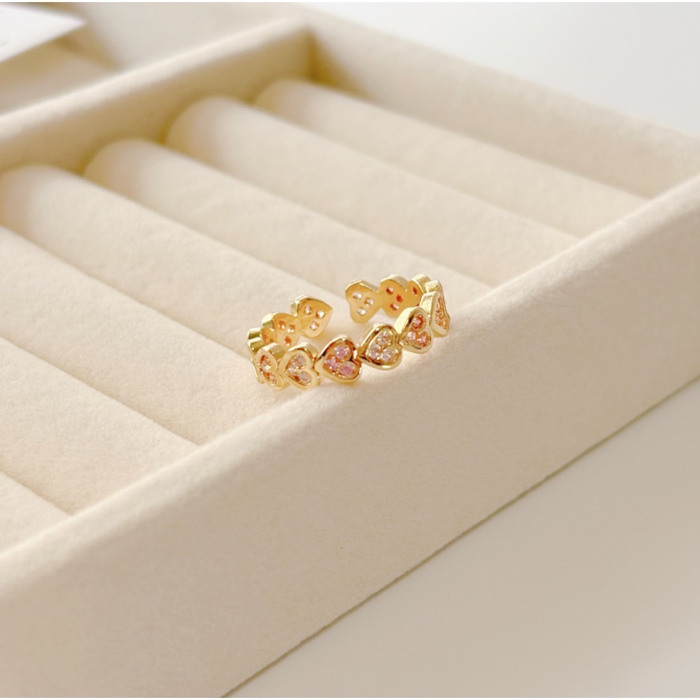 𝓨𝓪𝓷𝓰𝓑𝓲🕊️【跳色粉鑽愛心戒指】 Y903-細節圖6