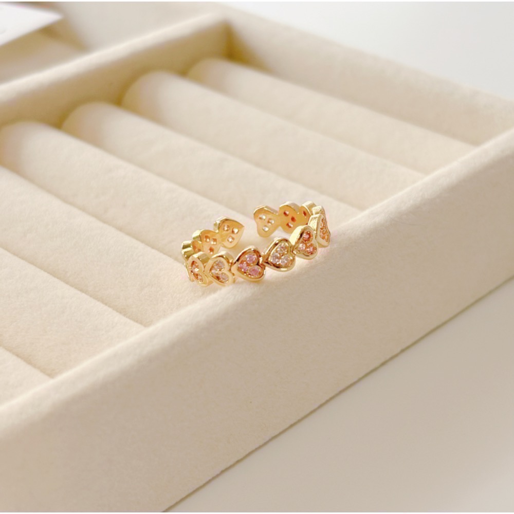 𝓨𝓪𝓷𝓰𝓑𝓲🕊️【跳色粉鑽愛心戒指】 Y903-細節圖6