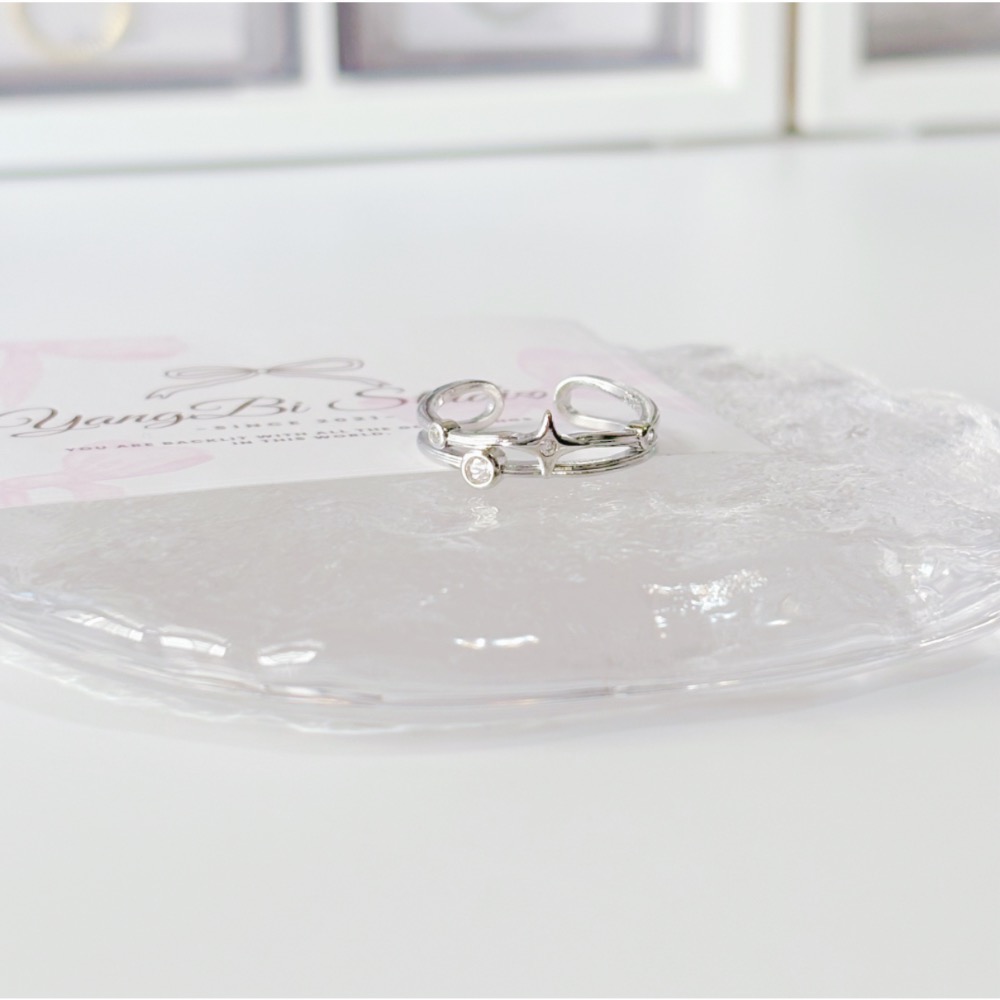 𝓨𝓪𝓷𝓰𝓑𝓲🕊️【四芒星雙層小眾戒指】 Y904-細節圖2