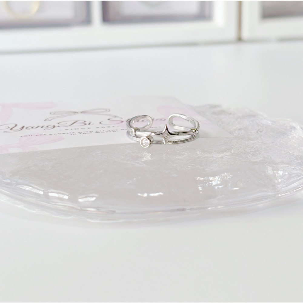 𝓨𝓪𝓷𝓰𝓑𝓲🕊️【四芒星雙層小眾戒指】 Y904-細節圖2