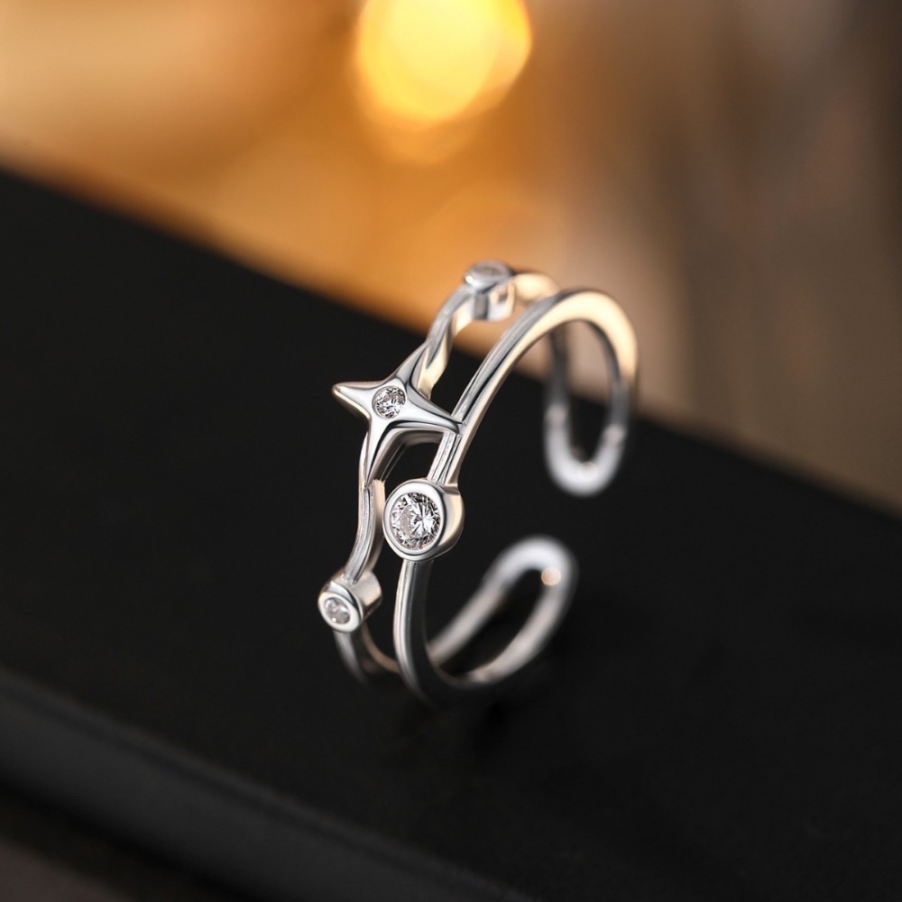 𝓨𝓪𝓷𝓰𝓑𝓲🕊️【四芒星雙層小眾戒指】 Y904-細節圖7