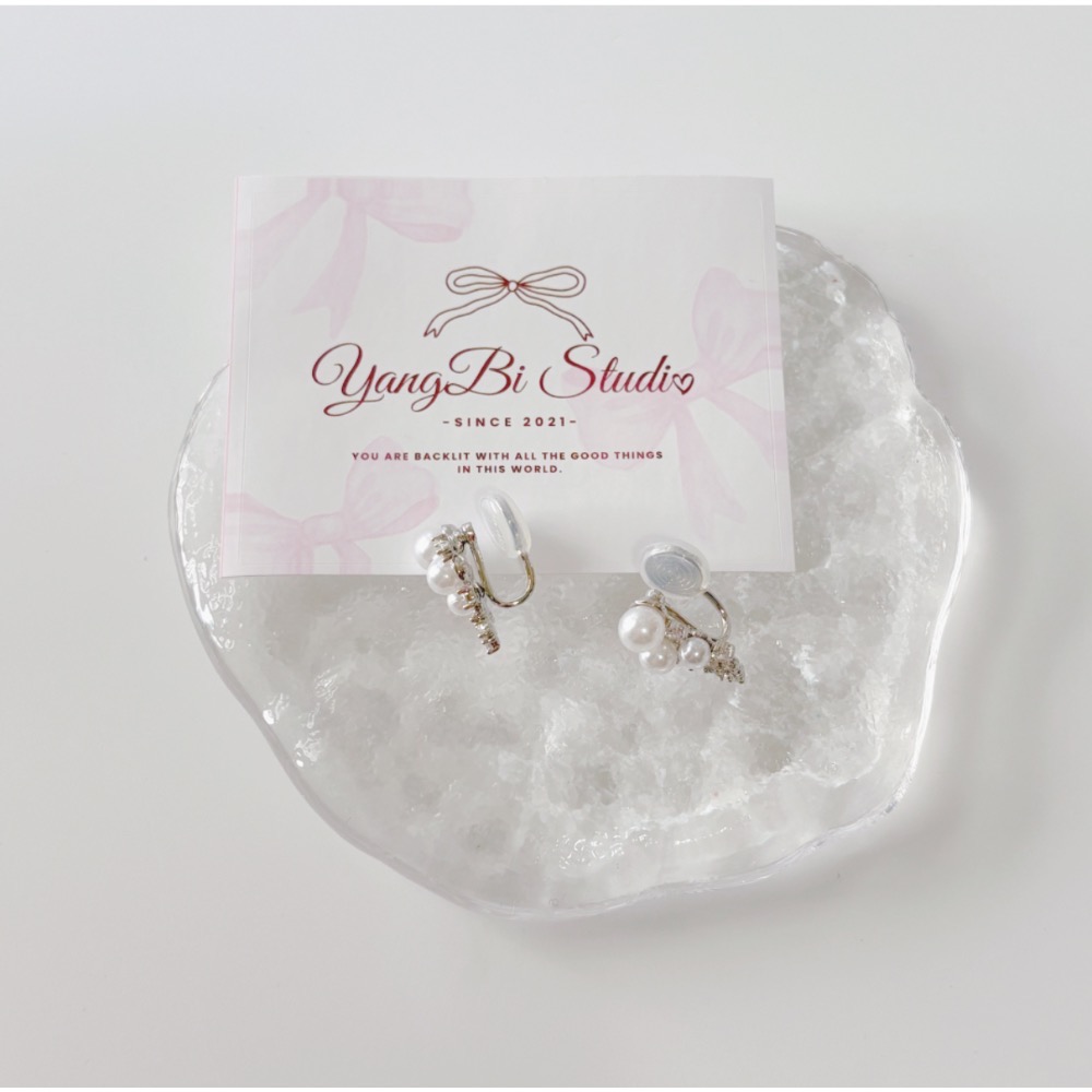 𝓨𝓪𝓷𝓰𝓑𝓲🕊️925銀.耳針耳夾都有【特殊設計款】【精緻鑲嵌珍珠水鑽耳環】 Y906-細節圖8