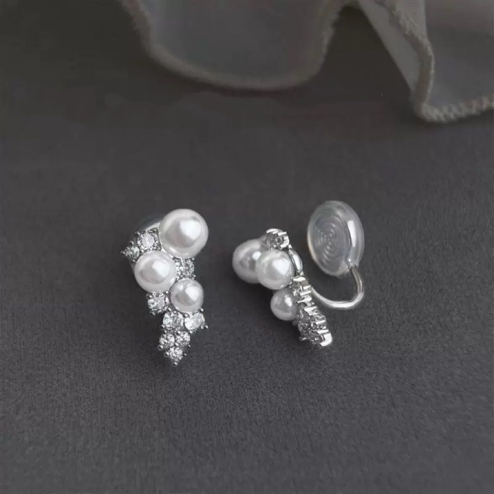 𝓨𝓪𝓷𝓰𝓑𝓲🕊️925銀.耳針耳夾都有【特殊設計款】【精緻鑲嵌珍珠水鑽耳環】 Y906-細節圖9